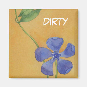 "Vinca" Dish Washer status Floral Magnet Magneet