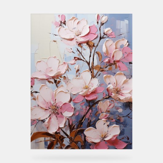 Vinca - Impasto Floral Acryl Bord (Voorkant)