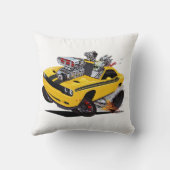 Vince Crain High Octane Art Hell kat Banaan GEEL Kussen (Achterkant)