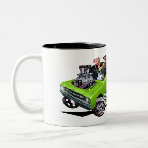 Vince Crains BULLSEYE Sublime 1969 Dart Tweekleurige Koffiemok