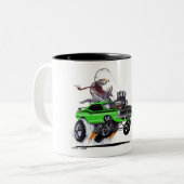 Vince Crains High Octane Art, 1970 AAR 'cuda Tweekleurige Koffiemok (Voorkant links)