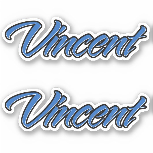 Vincent Blue Autocollants Sticker Stickerset (Devant)