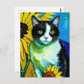 Vincent Cat Gogh Briefkaart (Voorkant / Achterkant)