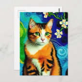 Vincent Cat Gogh Briefkaart (Voorkant / Achterkant)