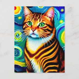 Vincent Cat Gogh Briefkaart