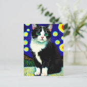 Vincent Cat Gogh Briefkaart (Staand voorkant)