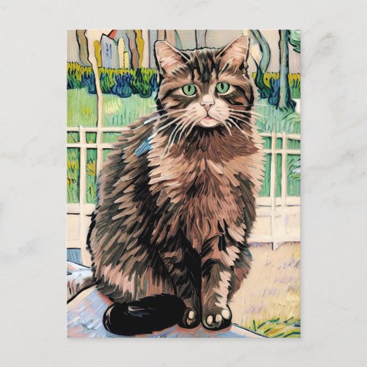 Vincent Cat Gogh Briefkaart (Voorkant)