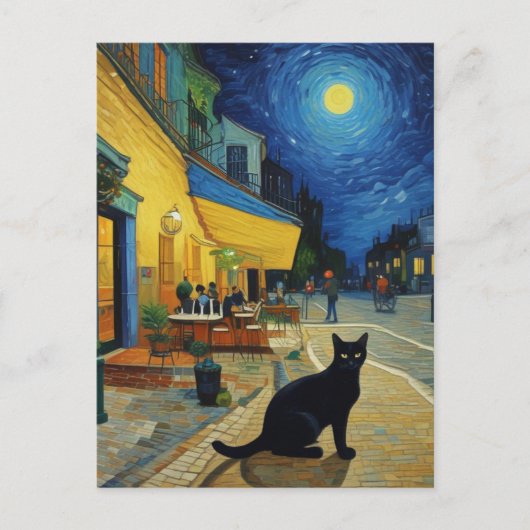 Vincent Cat Gogh Briefkaart (Voorkant)