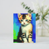 Vincent Cat Gogh Briefkaart (Staand voorkant)