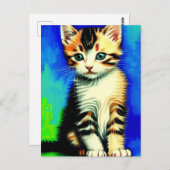 Vincent Cat Gogh Briefkaart (Voorkant / Achterkant)