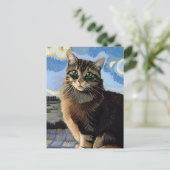 Vincent Cat Gogh Briefkaart (Staand voorkant)