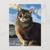 Vincent Cat Gogh Briefkaart (Voorkant)
