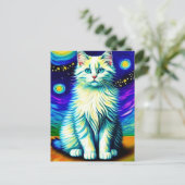 Vincent Cat Gogh Briefkaart (Staand voorkant)