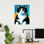 Vincent Cat Gogh Poster (Thuiskantoor)