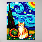 Vincent Cat Gogh Poster (Voorkant)
