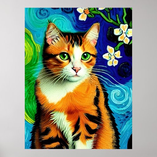 Vincent Cat Gogh Poster (Voorkant)