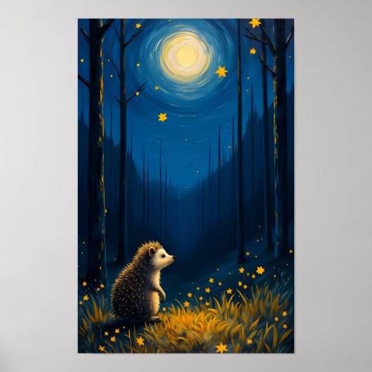Vincent der Igel im Wald Poster (Voorkant)