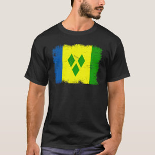  Vincent en de Grenadines Vlag Saint Vinc T-shirt