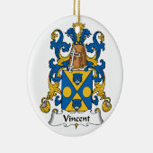 Vincent Family Crest Keramisch Ornament (Rechts)