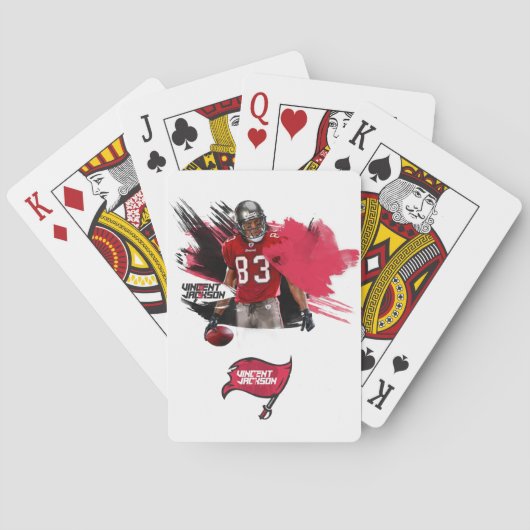 Vincent Jackson die kaarten speelt (Achterkant)