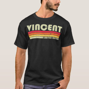 VINCENT Surname Funny Retro  80-90 jaar geboren T-shirt