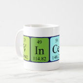 Vincent tasse de nom de table périodique (Devant gauche)