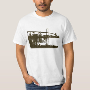 Vincent Thomas Bridge in Brown T-Shirt