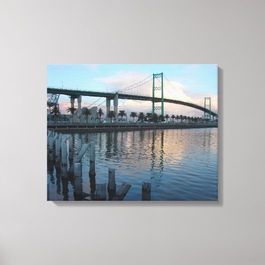 Vincent Thomas Bridge San Pedro Canvas Afdruk (Voorkant)