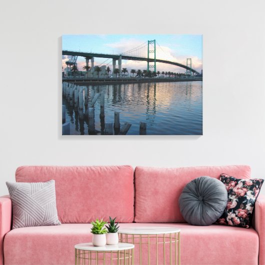 Vincent Thomas Bridge San Pedro Canvas Afdruk (Insitu (Woonkamer))