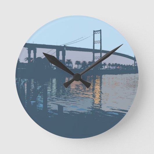 Vincent Thomas Bridge Wall Clock Ronde Klok (Voorkant)