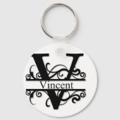 Vincent V Monogram Sleutelhanger (Voorkant)