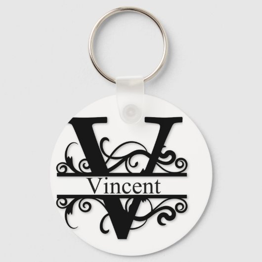 Vincent V Monogram Sleutelhanger (Voorkant)