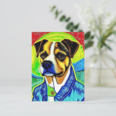 Vincent Van Dog Briefkaart (Staand voorkant)
