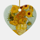 Vincent van Gogh 12 Zonnebloemen impressionist Keramisch Ornament (Achterkant)