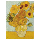 Vincent van Gogh 12 Zonnebloemen impressionist Klembord (Achterkant)