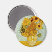 Vincent van Gogh 12 Zonnebloemen impressionist Magneet (Voorkant / Achterkant)