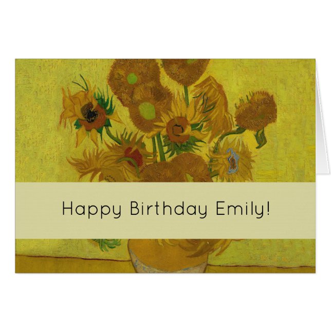 Vincent Van Gogh 15 zonnebloemen schilderen (Voorkant Horizontaal)