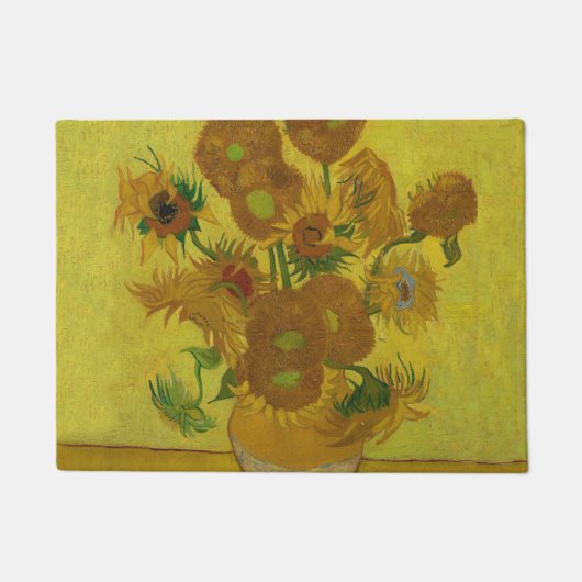 Vincent Van Gogh 15 zonnebloemen schilderen Deurmat (Voorkant)