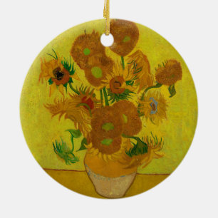 Vincent Van Gogh 15 zonnebloemen schilderen Keramisch Ornament