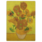 Vincent Van Gogh 15 zonnebloemen schilderen Klembord (Achterkant)