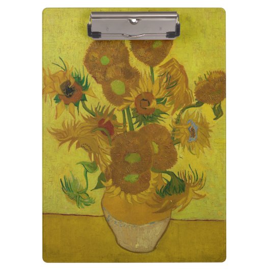 Vincent Van Gogh 15 zonnebloemen schilderen Klembord (Voorkant)