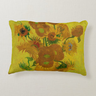 Vincent Van Gogh 15 Zonnebloemen Schilderij Accent Kussen