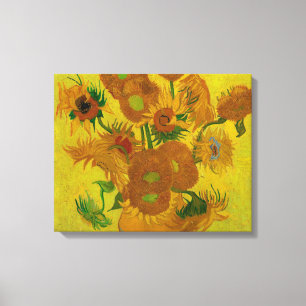 Vincent Van Gogh 15 Zonnebloemen Schilderij Canvas Afdruk