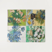 Vincent Van Gogh, 1800, bloemenkollage Wandkleed (Voorkant (horizontaal))