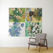 Vincent Van Gogh, 1800, bloemenkollage Wandkleed (In Situ (horizontaal))