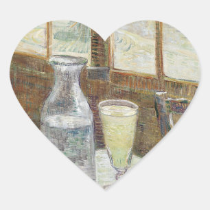 Vincent van Gogh Absinthe beroemd schilderij Hart Sticker