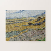 Vincent van Gogh, afgesloten veld met ploegman Legpuzzel (Horizontaal)