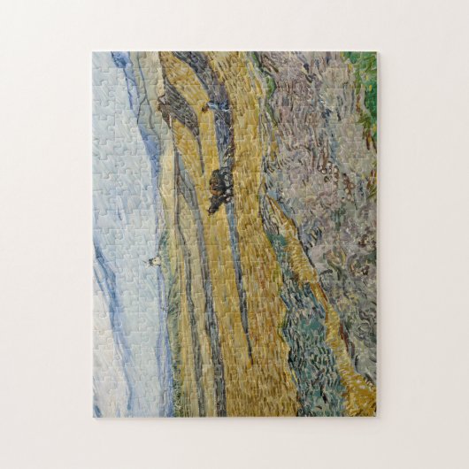 Vincent van Gogh, afgesloten veld met ploegman Legpuzzel (Verticaal)
