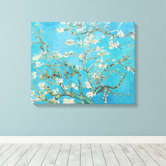 Vincent van Gogh - Almond Blossom Canvas Afdruk (Insitu (Houten vloer))