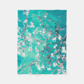 Vincent Van Gogh Almond Blossom Turquoise Fleece Deken (Voorkant)